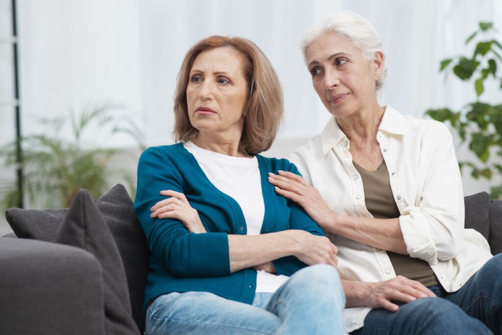 femme senior éprouvant une peur de l'abandon