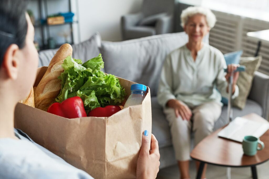 service de livraison de repas à domicile pour personnes âgées