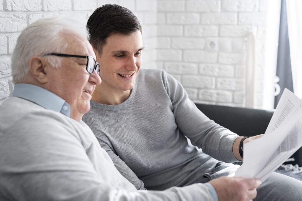 petit fils versant l'obligation alimentaire à son grand père